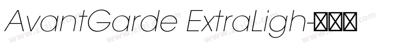 AvantGarde ExtraLigh字体转换